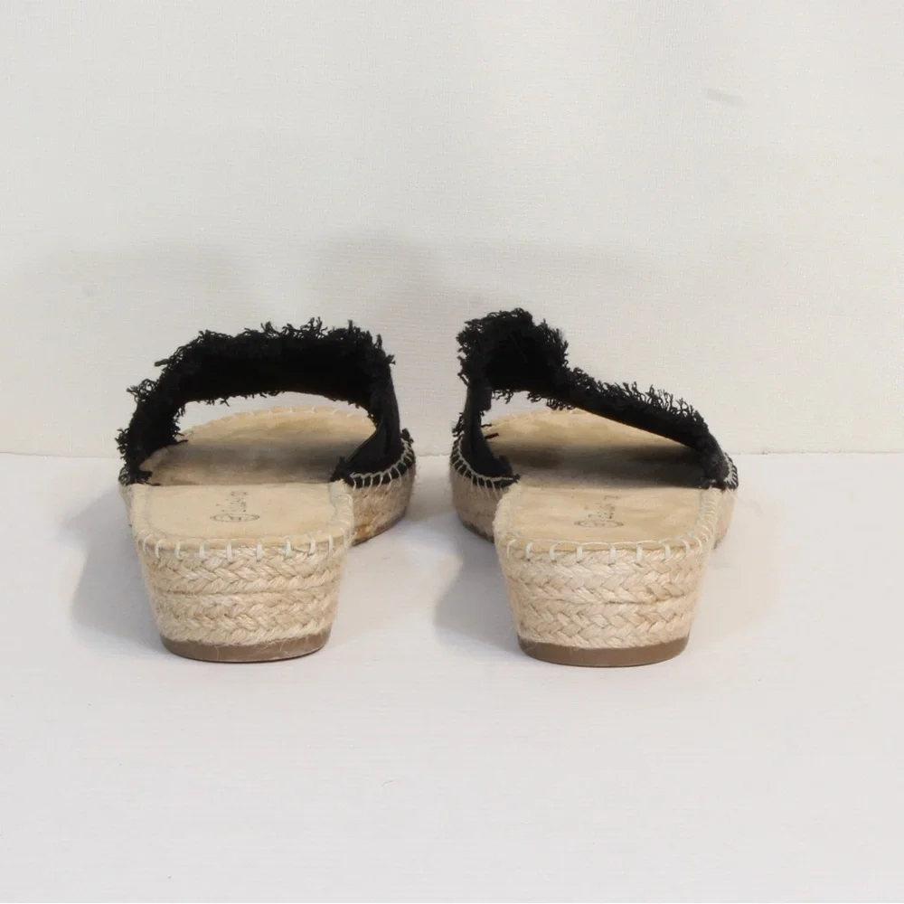 Bella Vita Women's Black Cher II Espadrille Slide NWOT
